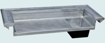  Zinc Countertop Marine Bistro Edge & Integral Sink