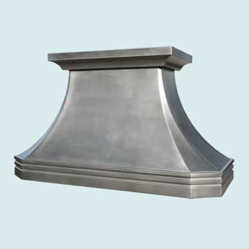  Pewter Range Hood Smooth Body W/ Natural Color & Mont St. Michel Band
