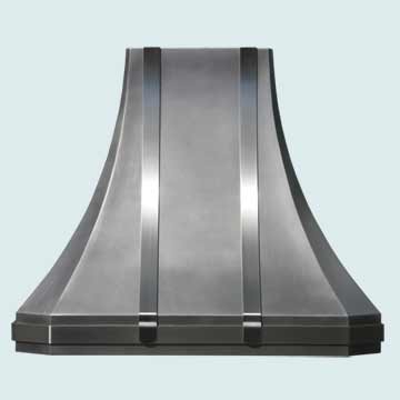  Zinc Range Hood French Gray Finish W/ Stainless Straps & Blind Fasteners