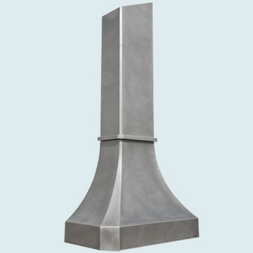  Stainless Steel Range Hood Matte Finish W/ Tall Band & Stack