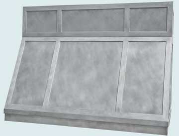  Zinc Range Hood Strap Panels On Sloped Hood