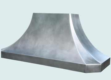  Zinc Range Hood Long Body W/ Light Patina