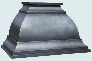  Zinc Range Hood No Stack & Smooth Hood W/ Medium Antique