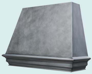  Zinc Range Hood Mantle Base W/ Medium Patina