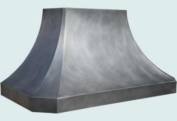  Zinc Range Hood Smooth Body W/ Light Patina