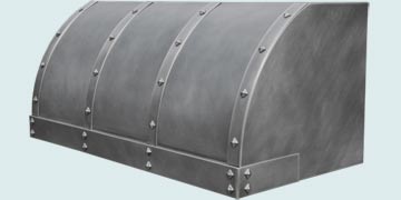  Zinc Range Hood 47" with Clavos on Diagonals