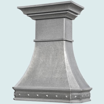  Zinc Range Hood Double Crown With Random Hammering & Strap