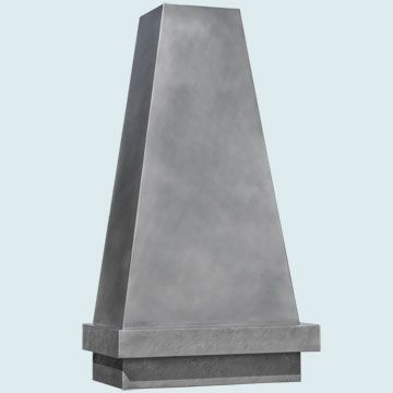  Zinc Range Hood Tall Body With Hammered Base