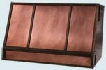 Copper Range Hood Slope Front