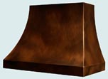 Copper Range Hood Double Sweep