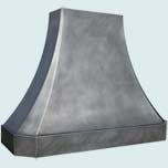 Zinc Range Hood in French Sweep