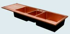 Copper Drainboard Sinks # 3434