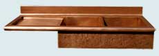 Copper Backsplash Kitchen Sinks # 3512