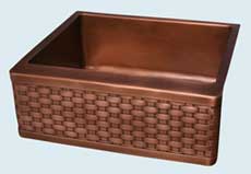 Copper Woven Apron Sinks # 2822