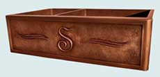 Custom Copper Repousse Apron Sinks # 2830