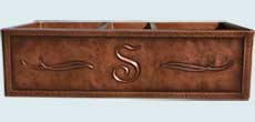 Custom Copper Repousse Apron Sinks # 2843