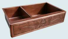 Custom Copper Repousse Apron Sinks # 3838