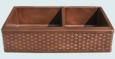 Copper Woven Apron Sinks # 3650