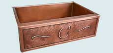 Custom Copper Repousse Apron Sinks # 4431