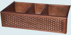 Copper Woven Apron Sinks # 5134