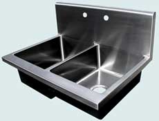 Stainless Steel Backsplash Sinks # 3702