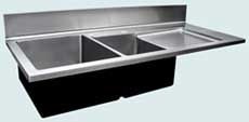 Stainless Steel Drainboard Sinks # 3726