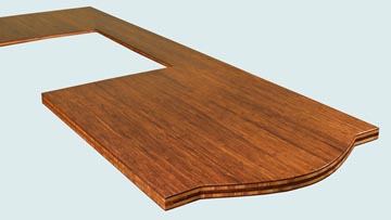 Wood Countertops - Bamboo Wood Countertops- Face Grain Bamboo wood Countertops - Caramelized Bamboo # 4053