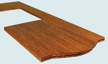 Wood Countertops - Bamboo Wood Countertops- Face Grain Bamboo wood Countertops - Face Grain Bamboo # 4054
