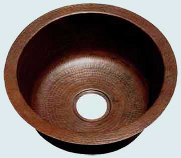 Bar Sinks - Copper Bar Sinks- Round Copper Bar Sinks - John Henry # 2861