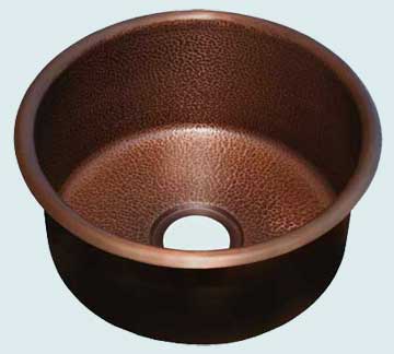 Bar Sinks - Copper Bar Sinks- Round Copper Bar Sinks - Mumtaz Mahal # 2879