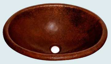 Bath Sinks - Copper Bath Sinks- Oval Copper Bath Sinks - Sir Barton # 1999