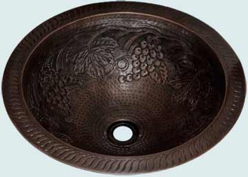 Bath Sinks - Copper Bath Sinks- Round Copper Bath Sinks - Cryer Creek # 14