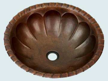 Bar Sinks - Copper Bar Sinks- Round Copper Bar Sinks - Panique  # 2004