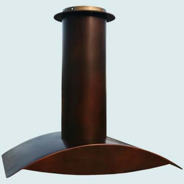  Copper Range Hood Smooth Body W/ Dark Patina