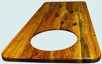 Wood Countertops - Pecan Wood Countertops- Face Grain Pecan wood Countertops - Spalted Pecan # 4136