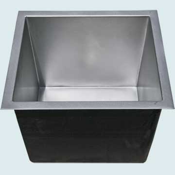 Custom Pewter Bar Sinks Pewter Square Corners