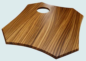 Wood Countertops - Zebrawood Wood Countertops- Face Grain Zebrawood wood Countertops - Zebrawood # 4105