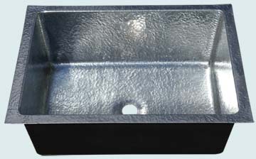 Custom Zinc Bar Sinks Random Hammered Bar Sink W/ Semigloss