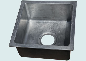 Custom Zinc Bar Sinks Zinc Reverse Hammered Drop-In