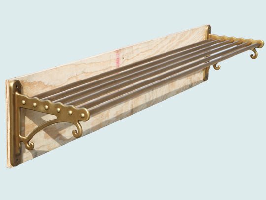 Handcrafted-Stainless-Custom Fabrication-Tubular Brass Shelf