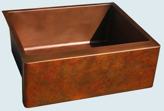 Handcrafted-Copper-Kitchen Sinks-Renoir Old World On Prep Sink