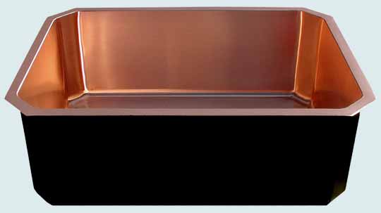 Handcrafted-Copper-Kitchen Sinks-Octagonal Undermount With Natural Finish