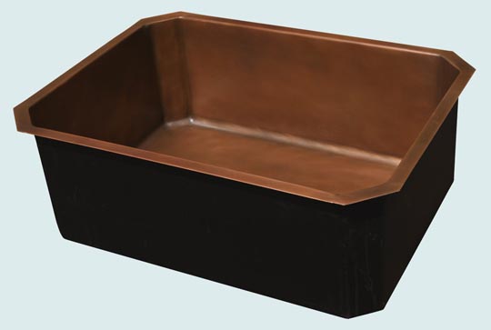 Handcrafted-Copper-Kitchen Sinks-Octagon in Smooth Copper