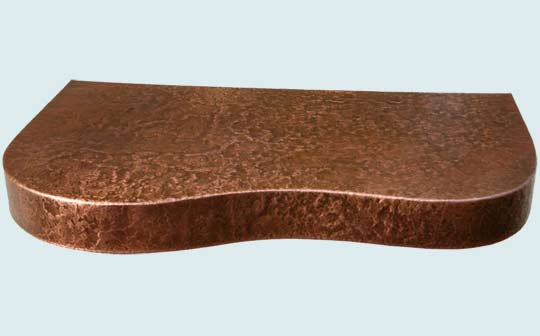 Handcrafted-Copper-Countertops-Reverse Hammered Free Form Shelf