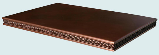 Handcrafted-Copper-Countertops-Embossed Braid Pattern Edge