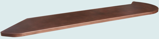 Curved Copper Bar Tops # 3333
