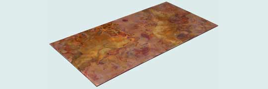 Handcrafted-Copper-Countertops-Square Corners W/ Lori's Bold Old World Patina