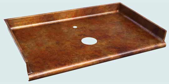 Handcrafted-Copper-Countertops-Renoir Old World Patina