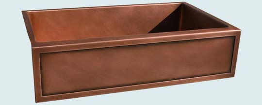 Handcrafted-Copper-Kitchen Sinks-Framed Apron With Single Compartment