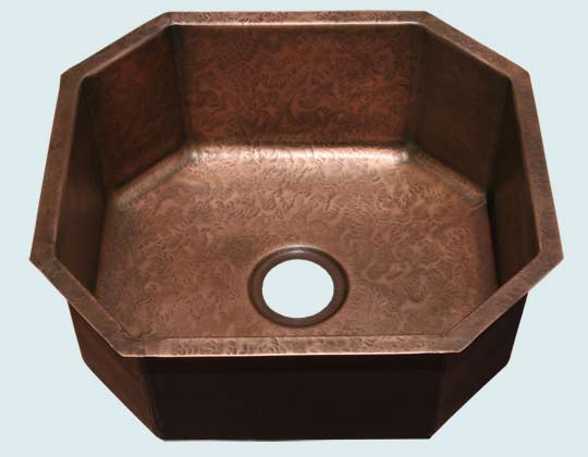 Handcrafted-Copper-Kitchen Sinks-Octagon In Ray's Famous Hammering